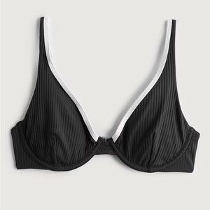 Billy Hicks Ribbed Underwire Plunge Bikini Top